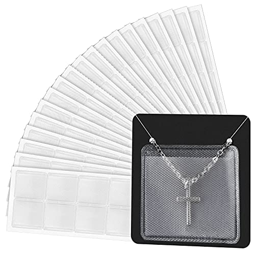Necklace Display Cards Self Adhesive Necklace Chain Pouch Plastic Loose Chain Pockets Clear Chain Sleeve Self Adhesive Display Pockets Holders Jewelry Packaging Supplies for Jewelry Cards(300 Pieces)