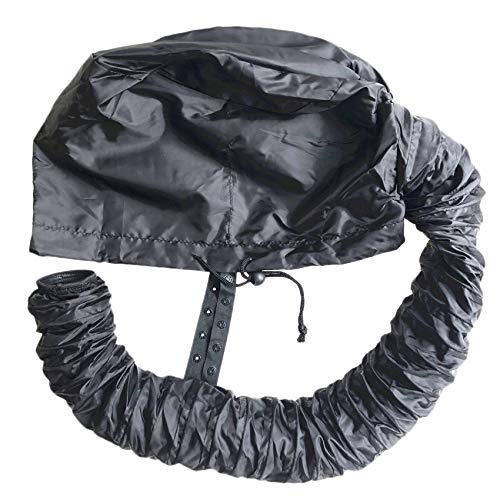 Wzxksoac Gorro de Secado de Cabello TapóN de Aceite de BarberíA SalóN Sombrero de Peluqueria Vaporizador de Cabello (Negro)