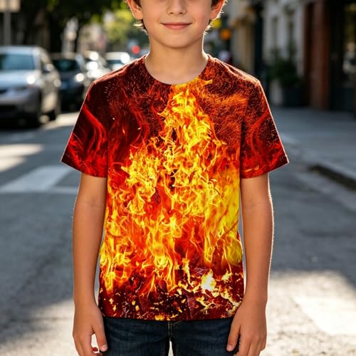 Image of LAIDIPAS Boys Girls 3D Graphic T-Shirt Short Sleeve Tops Tees 6-16 Years