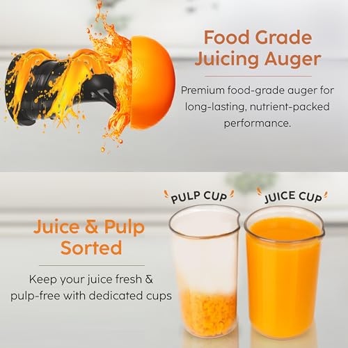 Image of Glen Cold Press Juicer For Home With 130mm Largest Feed for Whole Fruits, Vegetables & Nut Milk | Slow & High Yield Juicer Machine | Easy to Clean & Assemble | Anti-Drip Lever | Auto Reverse Function