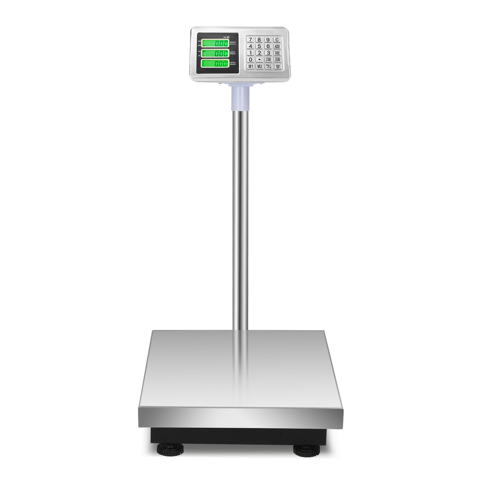 TUFFIOM 661lbs Weight Electronic Platform Scale Stainless Steel High-Definition LCD Display Digital Floor Heavy Duty Scales Perfect for