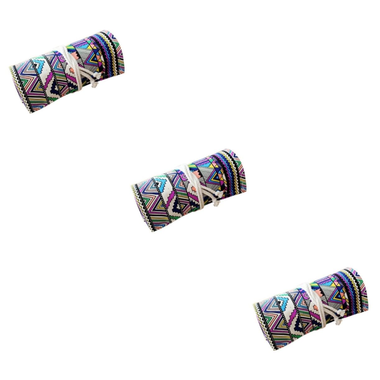 STOBOK 3piezas Estuche De Lápices Roll-up De Ranuras Organizador Lavable para Lápices y Bolígrafos Diseño para Estudiantes y Artistas para Llevar y Almacenar