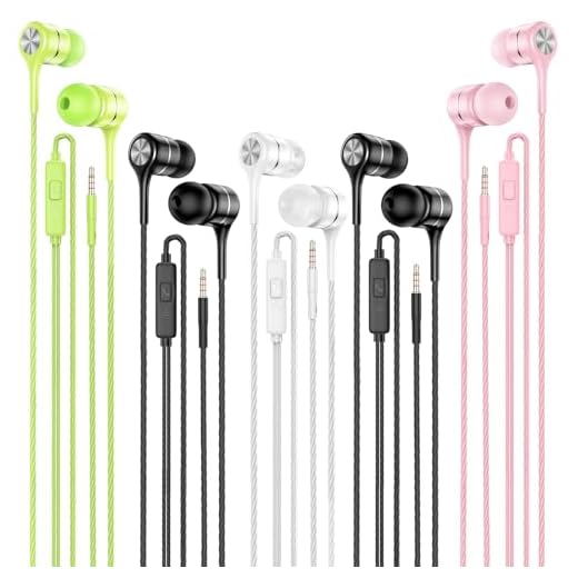 LWZCAM Wired Earbud 5 Pack with 3.5mm Stereo Headphones with Microphone