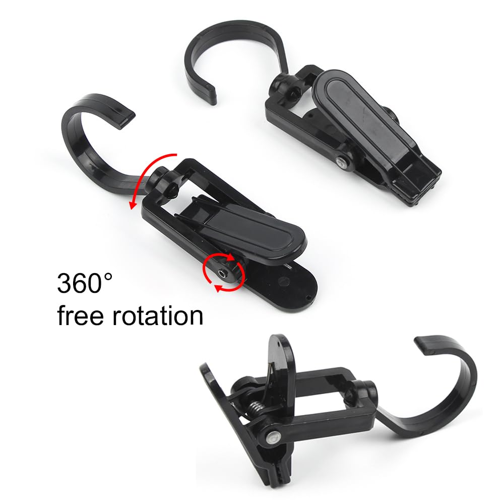 UMCHU 10-Pack Towel Clips, Clips for Clothes Cloth Clips, 360° Swivel Hook with Clip, Plastic Clothespins - Image 3