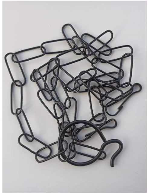 NDS Hanging pots Metal Chain Black with Hook for Baskets, Bird Feeder, Flower pots & Cages 3 Pieces (B0CNVZVNQ1) Amazon Price History, Amazon Price Tracker