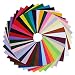 Life Glow DIY Polyester Soft Felt Fabric Squares Sheets Assorted Colors 12x12 inch(30x30cm) for Crafts, 1.5mm Thick 40Pcs total