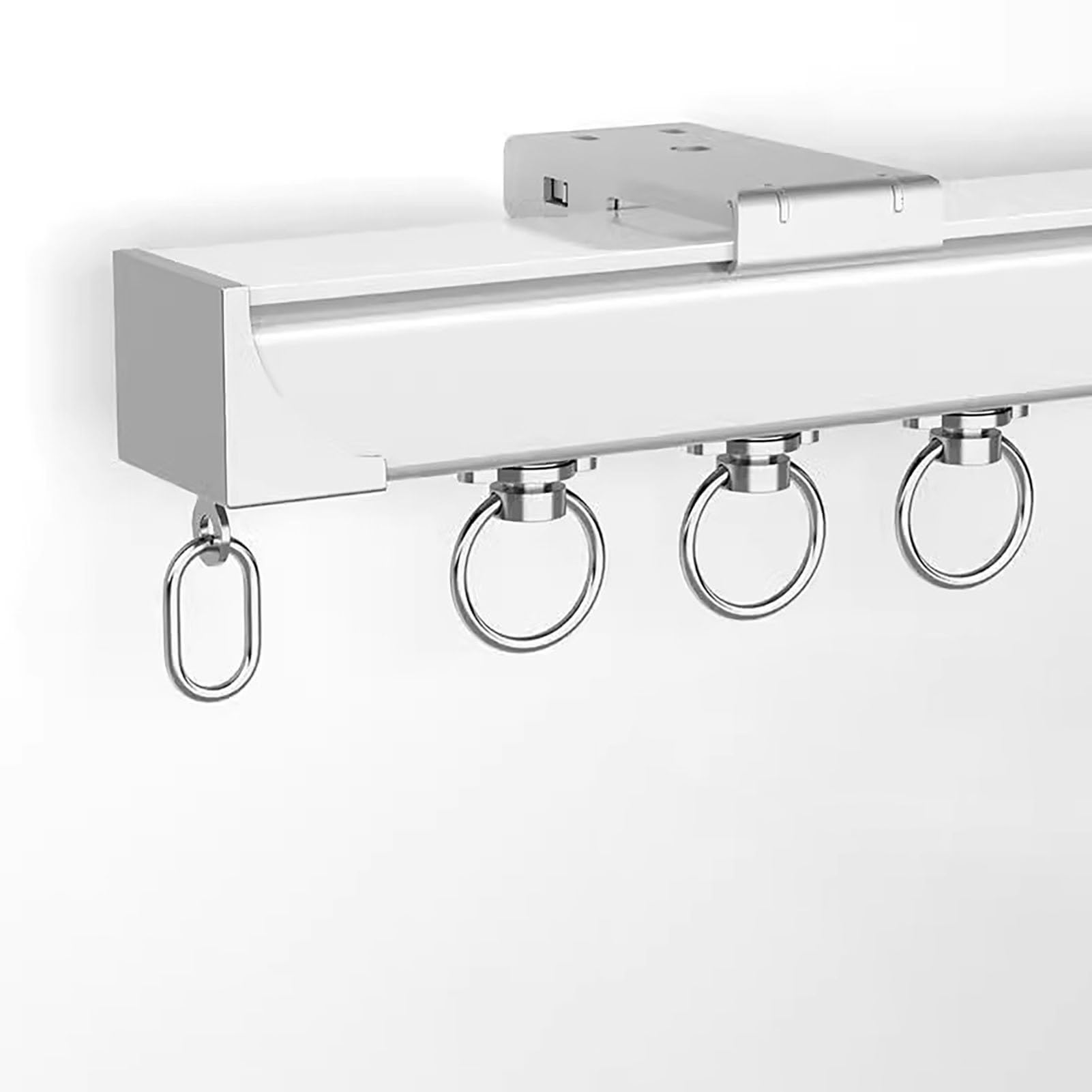 Système de rails de rideau de séparation de pièce pour plafond suspendu de 10 m pour placard, salon de beauté, balcon et buanderie, couleur blanche, réglable de 2 m à 12 m