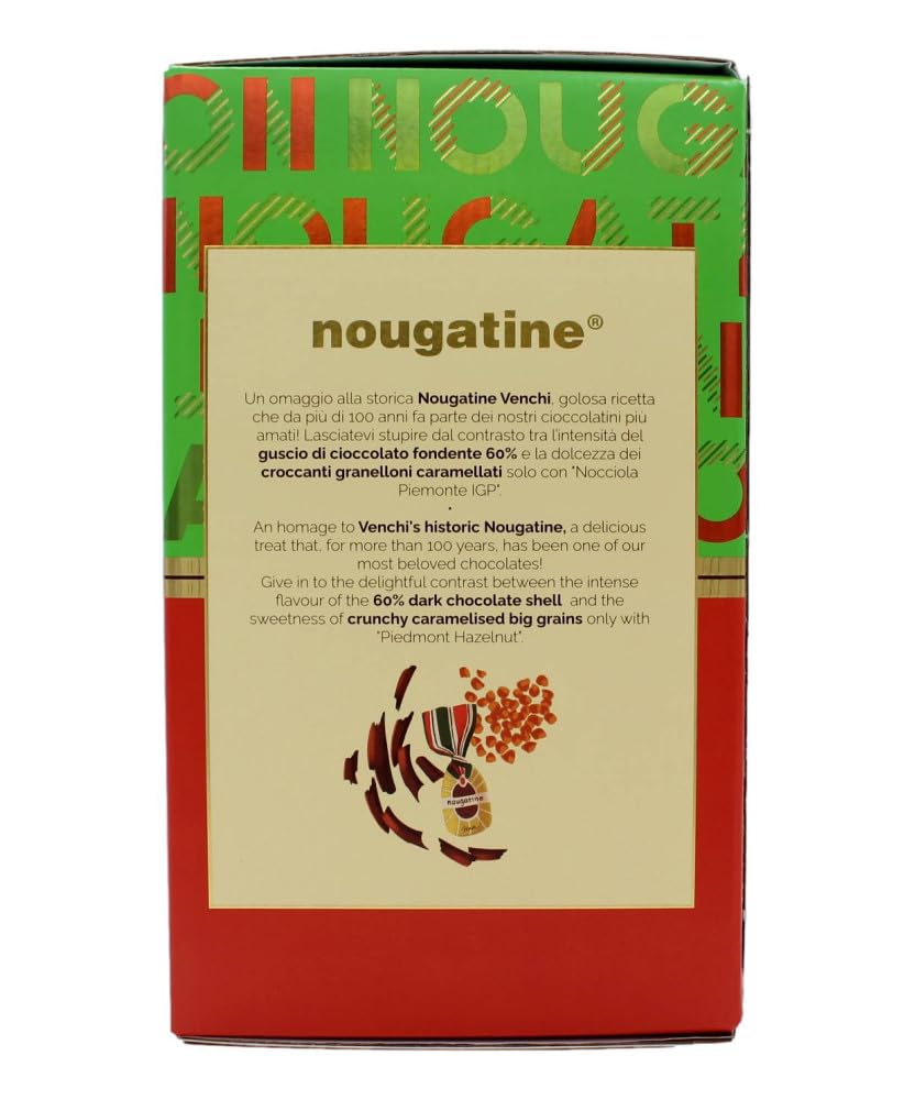 Venchi - Colección de Pascua - Huevo de Chocolate Nougatine, 570 g - Con Sorpresa - Idea de Regalo - Sin Gluten - Vegano