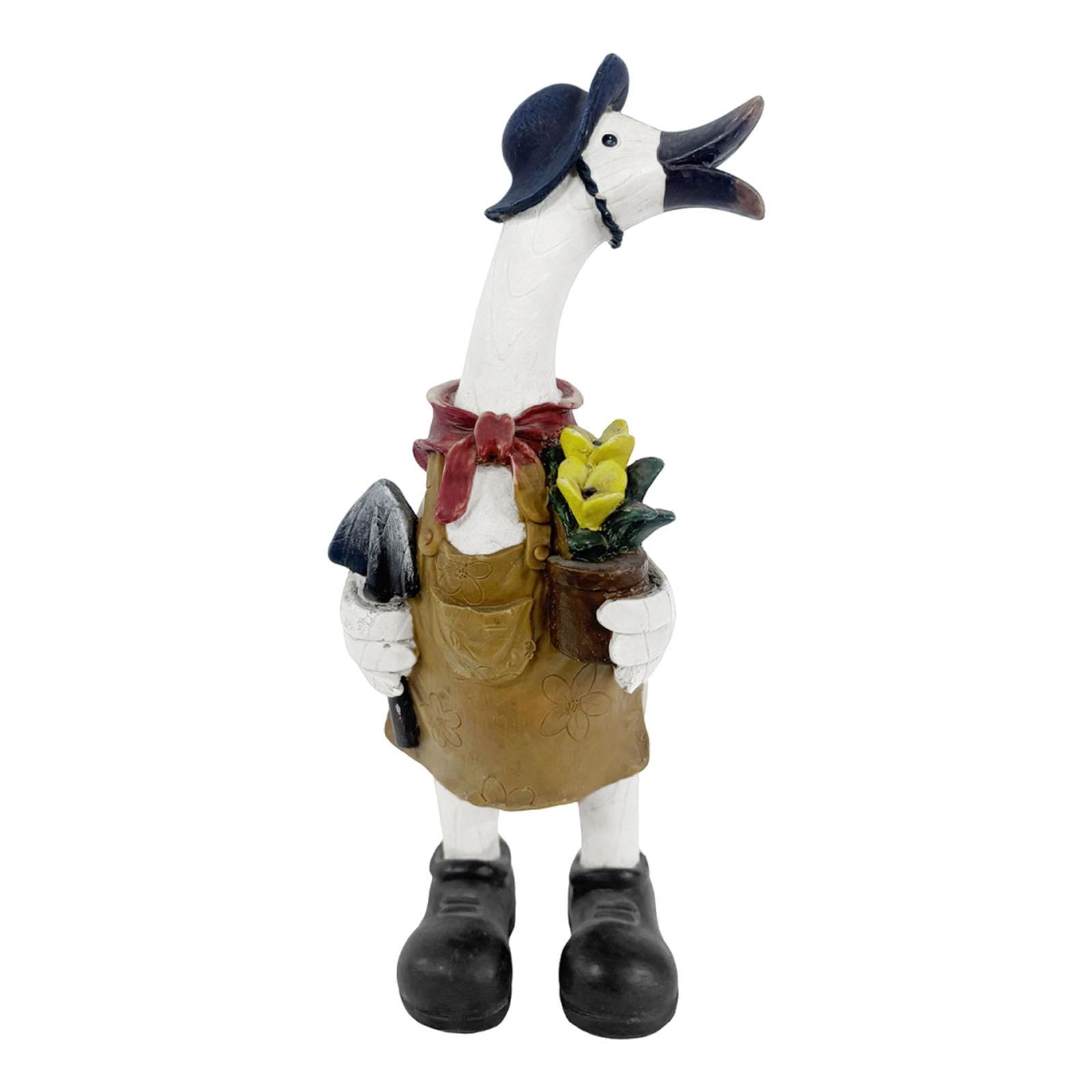 Statue de canard en résine moderne pour décoration d'étagère intérieure