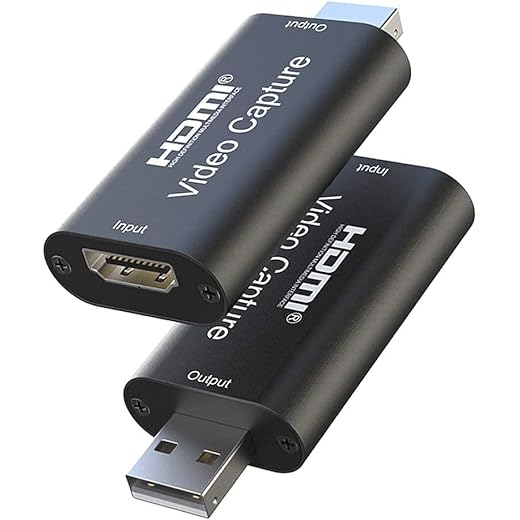 4K HDMI Video Capture Card, Cam Link Card Game Audio Adapter HDMI to USB 2.0 Record Capture Device for Streaming, Live Broadcasting, Video Conference, Teaching, Gaming