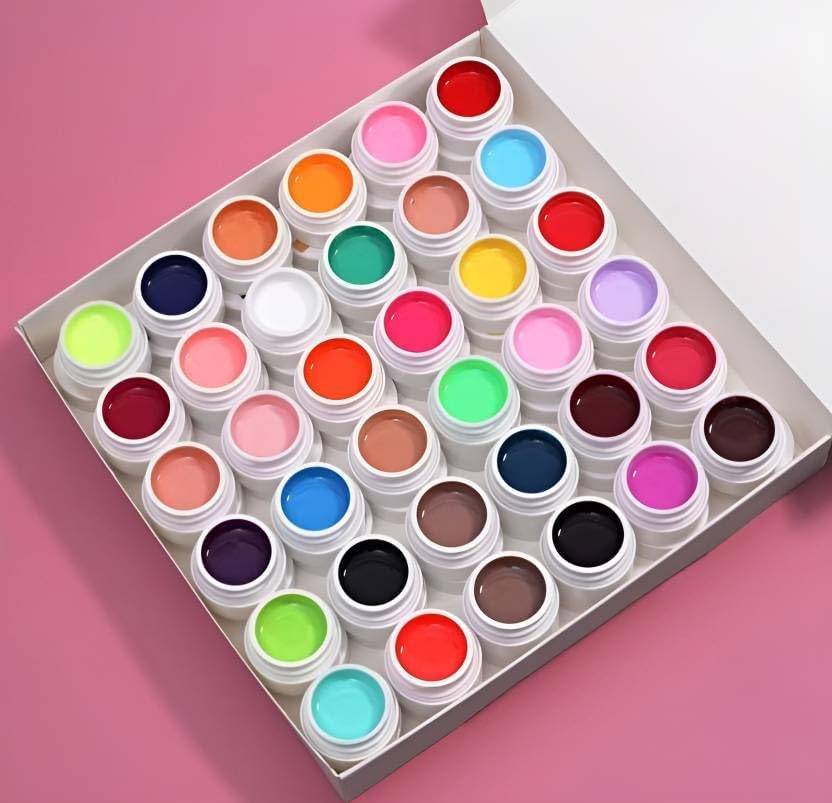 PEACORA 36 Colors Pot Nail UV Gel Kit Soak off LED Nail Art Pure Color Gel Pod UV Gel Polish-image-3