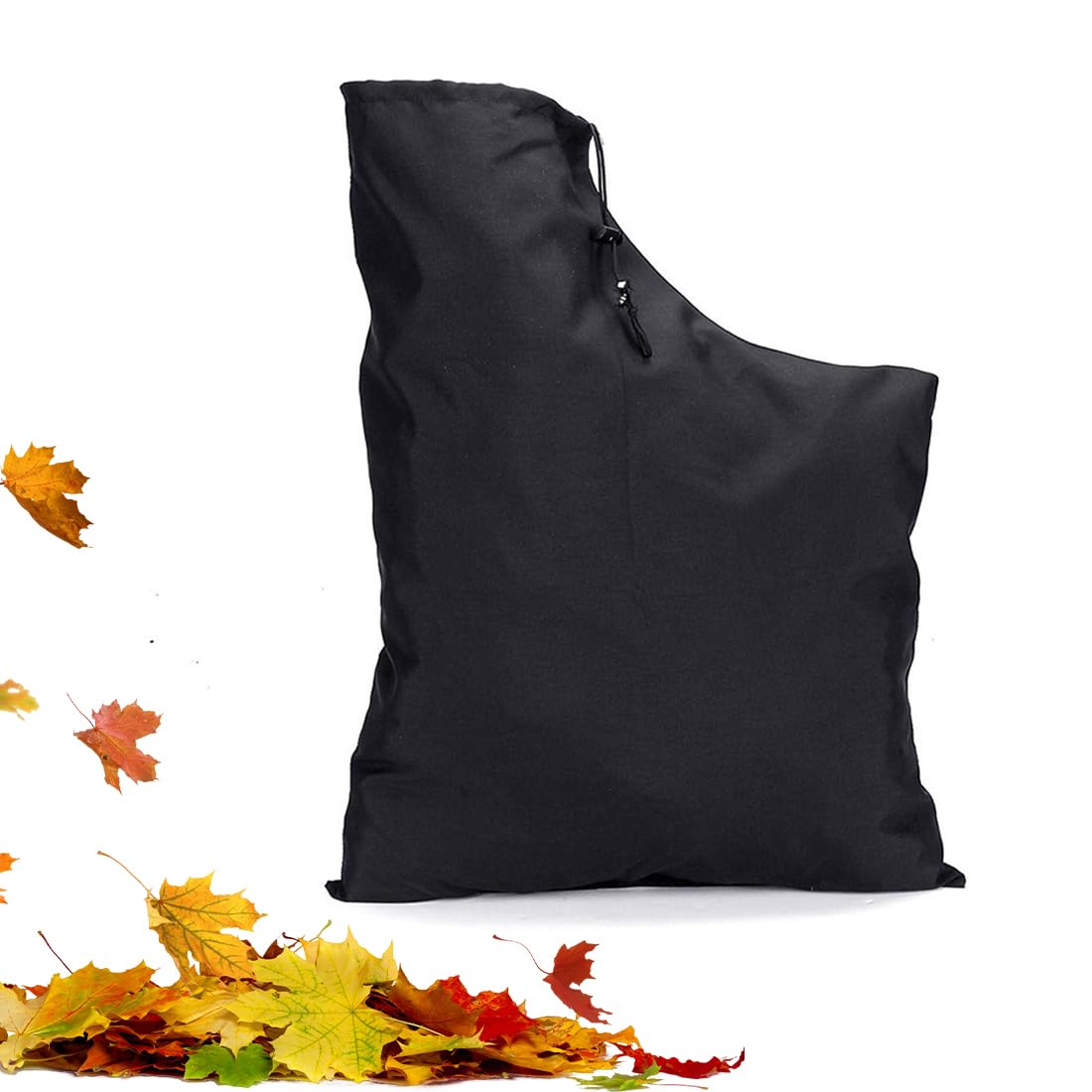 Vacuum Blower Accessories Vacuum Leaf Collector Bag Leaf Blower Bag Universal Replacement with Zipper and Drawstring (Black)