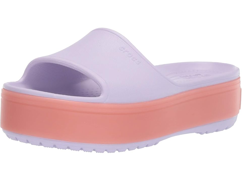 

Crocs Crocband Platform Slide (Lavender/Melon) Sandals, Multi