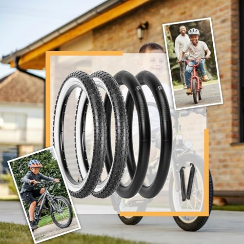 Hycline Kids Bike Replacement Tires Set：2-Pack 16/20×2.125