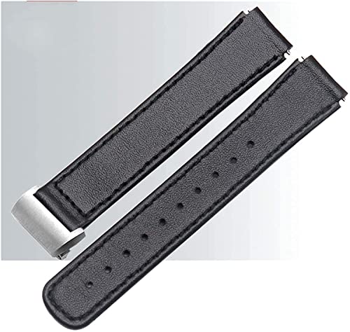 Bracelet de montre bleu universel interchangeable et bracelets en cuir à dégagement rapide