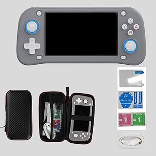 XF43 - Consola de juegos de mano retro, tarjeta TF de 64/128 G, sistema Linux, consola de mano de código abierto, 4.3 pulgadas IPS de 3000 mAh, consola de juegos de mano, compatible con salida de TV