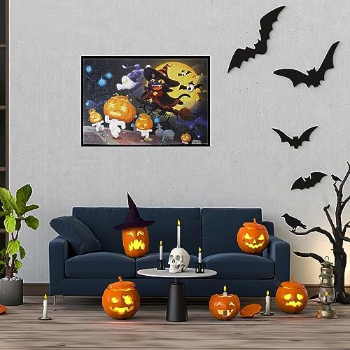 Halloween Puzzles for Kids, 100 Piece Halloween Jigsaw Puzzles for Toddler Children Halloween Learning Preschool Educational Puzzles Halloween Toys 4-8 Years Old for Boys and Girls 6 51mELWhy11L. AC