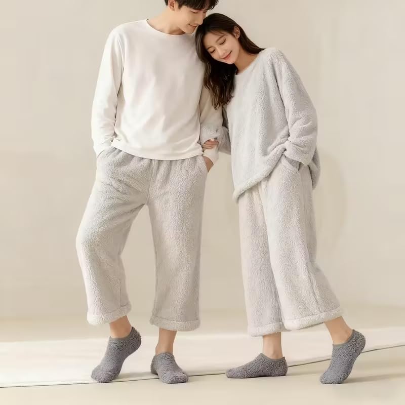 AARUX Winter Warm Fleece Slipper Socks for Women – Ultra‑Soft Fuzzy Cozy with Non‑Slip Grips, Plush Indoor Lounge Socks, Thick Thermal Home Socks for Cold Weather 1 PAIR (MULTICOLOR) - Image 5 thumbnail
