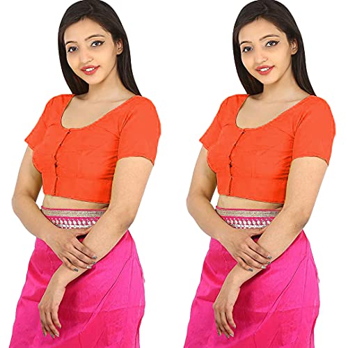 Image of Namita Women's Rubia Cotton Solid Half Sleeve Blouse