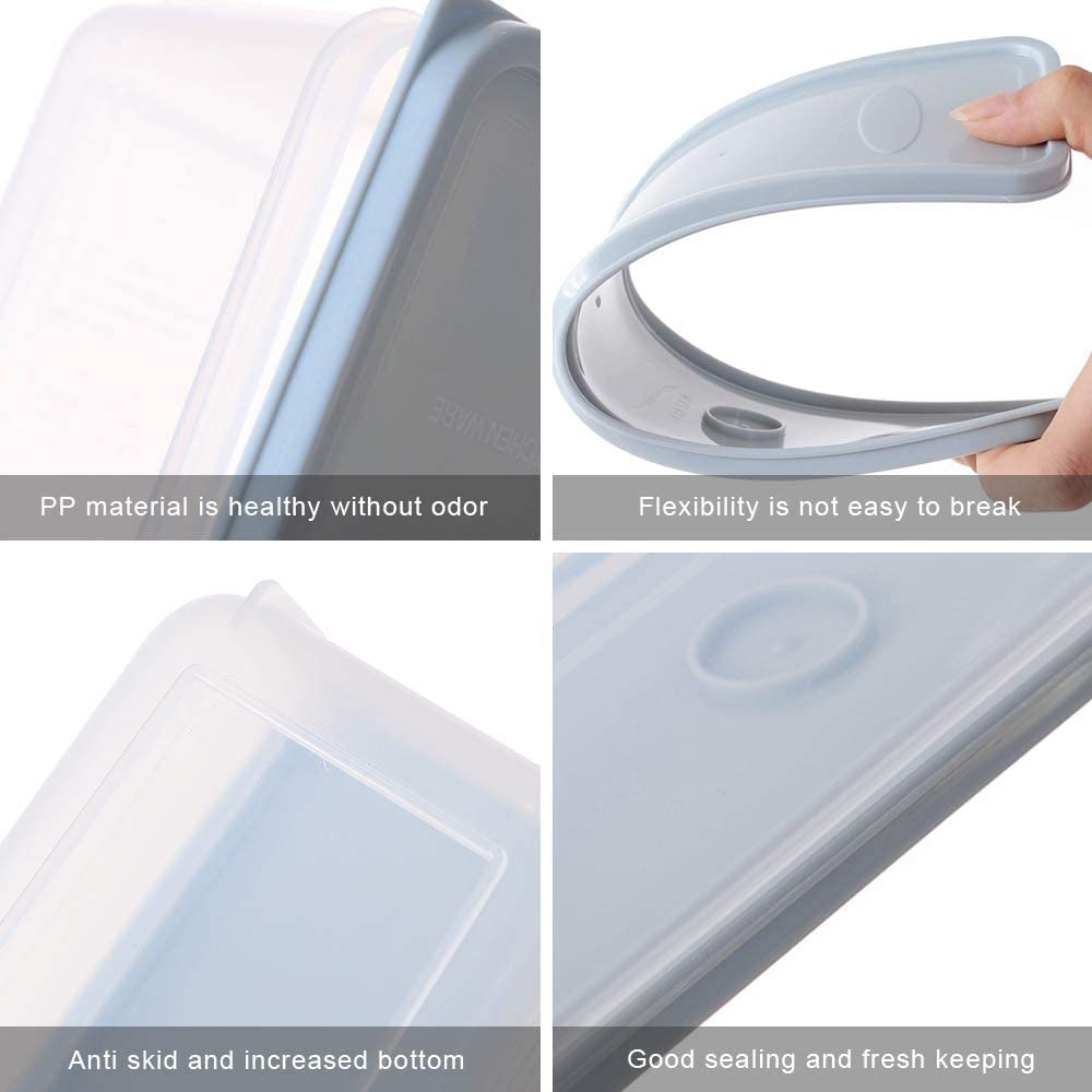 Set 2 Contenitori Per Pasta - Plastica PP, 30.5x8.5x7.8cm, Trasparenti, Con Coperchio, Per Spaghetti E Cereali - Foto 13