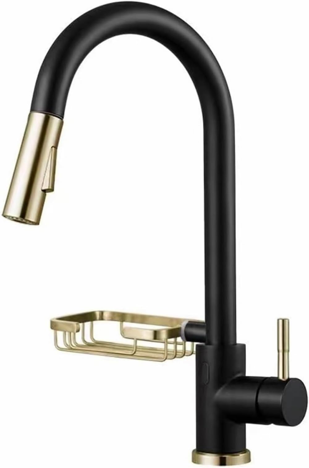Robinet tactile extractible 360° avec mitigeur chaud froid et étagère de cuisine