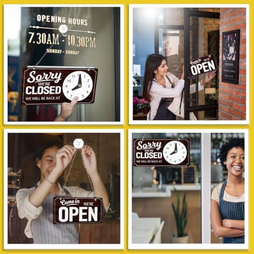 Panneau ouvert et fermé double face pour ne plus perdre de clients à l'entrée - 5