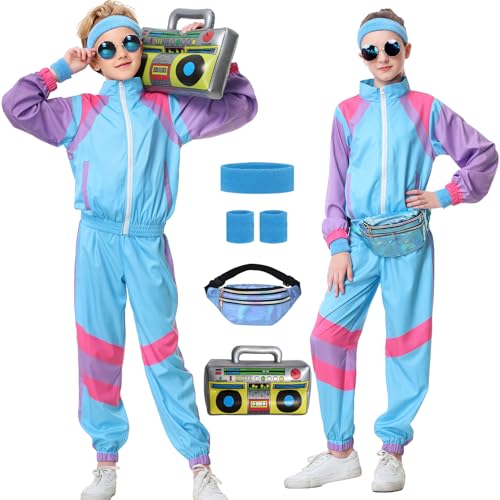 Disfraz completo 80s para niños con 6 piezas