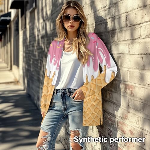 Image of Cardigan Sweaters for Women Long Sleeve Cardigan Soft Drape Open Front Fall Dusters V-Neck Jackets Dressy Loose Coat