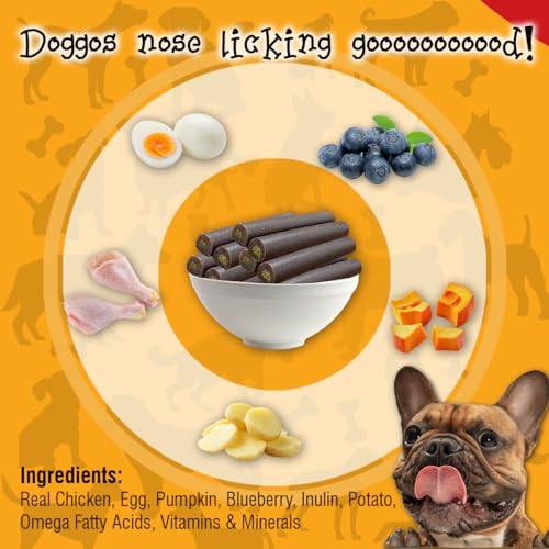 Image of DuoStix | Grain & Gluten-Free Snacks | Rich in Omega Fatty Acids, Vitamins & Minerals for Adult Dogs & Puppies | 100g | Pack of 1