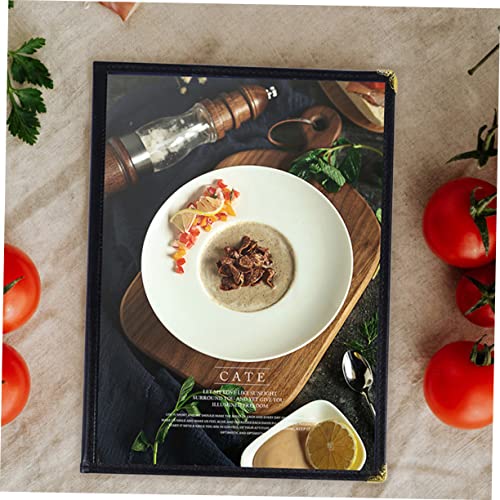 OHPHCALL 2pcs Recipe Folder Menu Sleeves Folding Menu Clear Menu Cover Menu Holder Restaurant Recipe Covers Menu Holders Menu Binder Bar Menu Folder Menu Board for Restaurant