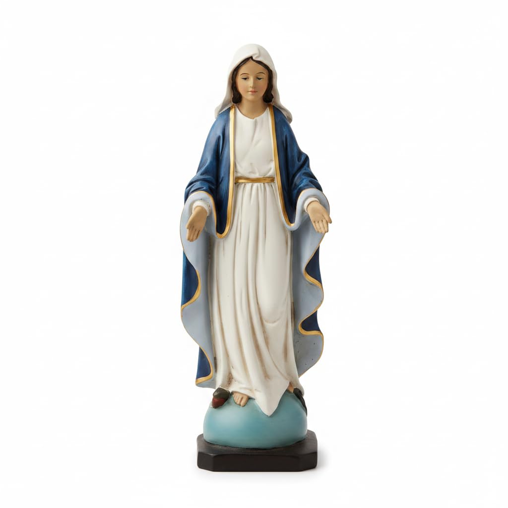 Statue Vierge Marie généreuse 23cm Maison Madonna objet d'art