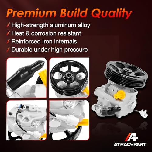 Power Steering Pump, with Pulley, Compatible with 2009 2010 Subaru Forester 2.5L & 2008-2012 Impreza 2.0L (2008-2011 for 2.5L), Naturally Aspirated, Replaces 21-331, 34430-FG011, 34430-FG020 by ATRACYPART - Image 6