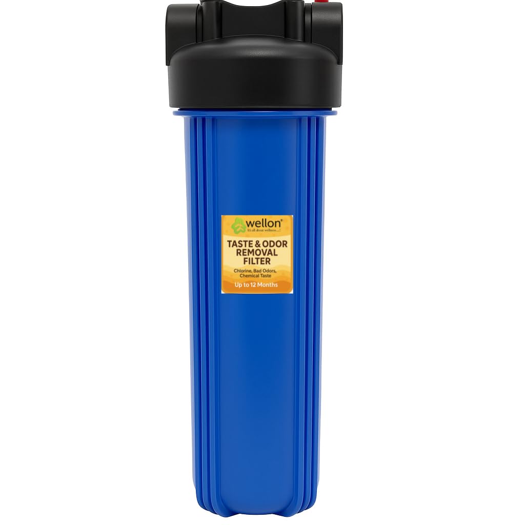 Wellon Taste & Odor Removal Filter – Whole House 20-Inch Big Blue Cartridge – Removes Chlorine, Bad Smell & Chemical Taste – High-Flow Activated Carbon Filter – Up to 12 Months Life-image-43
