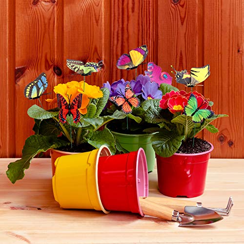 Vgoodall 50 Pcs Butterfly Stakes And Dragonfly Stakes 11.75 Inch Garden Ornaments Stakes thumb #6