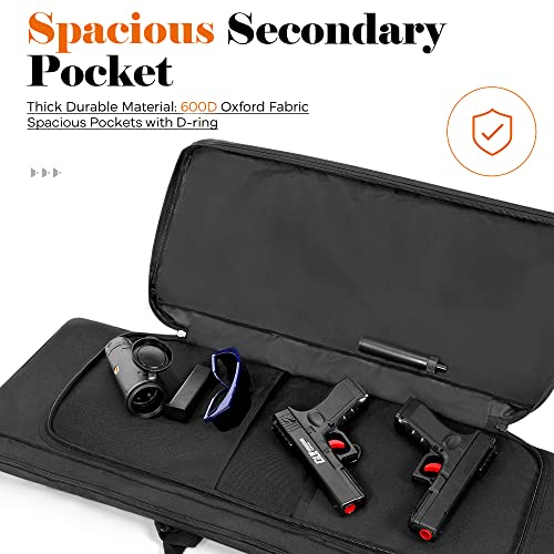 Dulce Dom 36 Inch Double Rifle Case Soft Bag Gun Case, Perfect For Rifle Pistol Firearm Storage And Transportation, All Around Shooting Range Tactical Rifle Backpack, Indoor Outdoor #TOP3