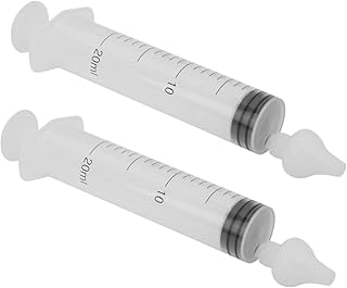 Sinus rinse.nasal rinse Professional Kids Nasal Cleaner Irrigation Set 2 * 20ml, Safety Nasal Cleaner with Cleanable and Reusable Silicone Nasal Tip for Kids Adult Safety Nasal Cleaner