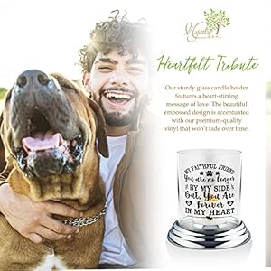 Memorial candle holder for loss of dog  memory candle holder for dogs who died  loss of dog sympathy gift dog passing away gifts dog memorial gifts  unique pet memorial gifts for dog lovers   cucciolini doodles