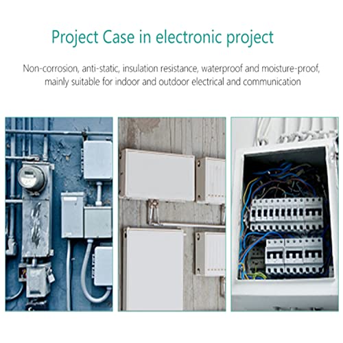 Anschlussdose, 15 Größenauswahl Abzweigdose Wasserdichtes IP65 Abzweigkasten ABS Elektrisches Anschlusskästen DIY Kunststoff Fall Verdrahtungs Verteilerkasten Aufputz Schalter Box (20 * 12 * 5,5cm)