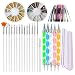 Nail Art Tools Manicure Kit 15PCS Nail Painting Brush 5PCS Nail Dotting Pen 2 Boxes Nails Rhinestones Decoration 8PCS Sticker Decal 30PCS Striping Tape 5PC Nail Files 1PC Stick Pusher Pedicure Set