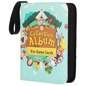 500+ Game Card Holder Compatible with Animal Crossing Mini Amiibo Cards, Cartridges Organizer Binder fit for Nintendo…