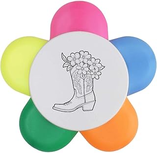 Azeeda 'Western Cowboy Boot with Flowers' Flo...