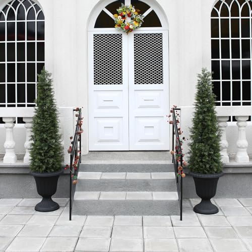 Árbol de cedro artificial 5 pies LOMANTO para decoración exterior e interior 6