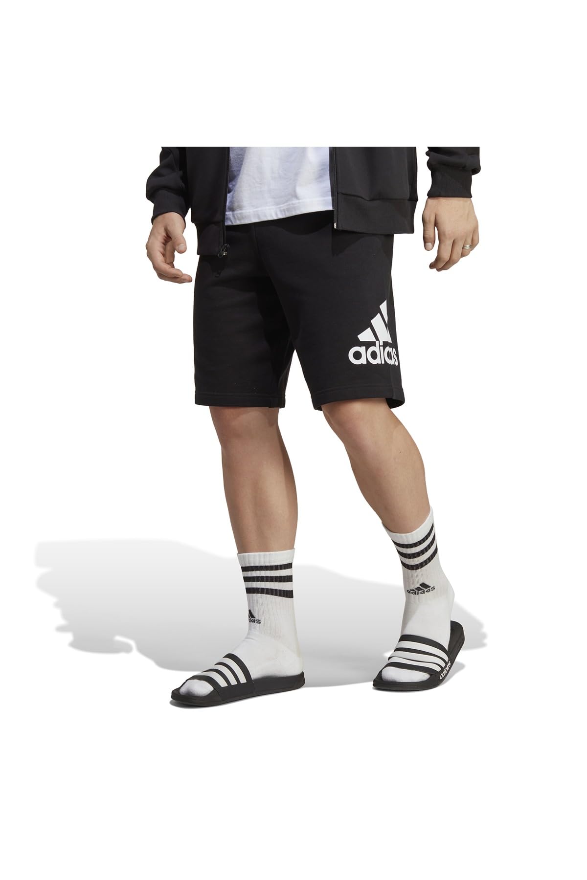 adidasMen's Essentials Big Logo French Terry Shorts (1/2)