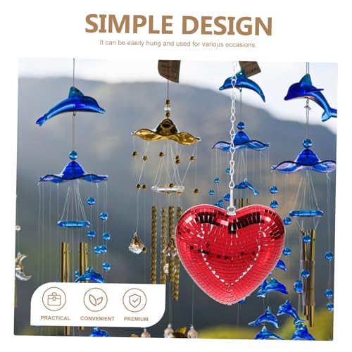 Adorno en forma de corazón con espejo para fiestas disco, decoración reflectante colgante para día de San Valentín, bodas y hogar miniatura 3