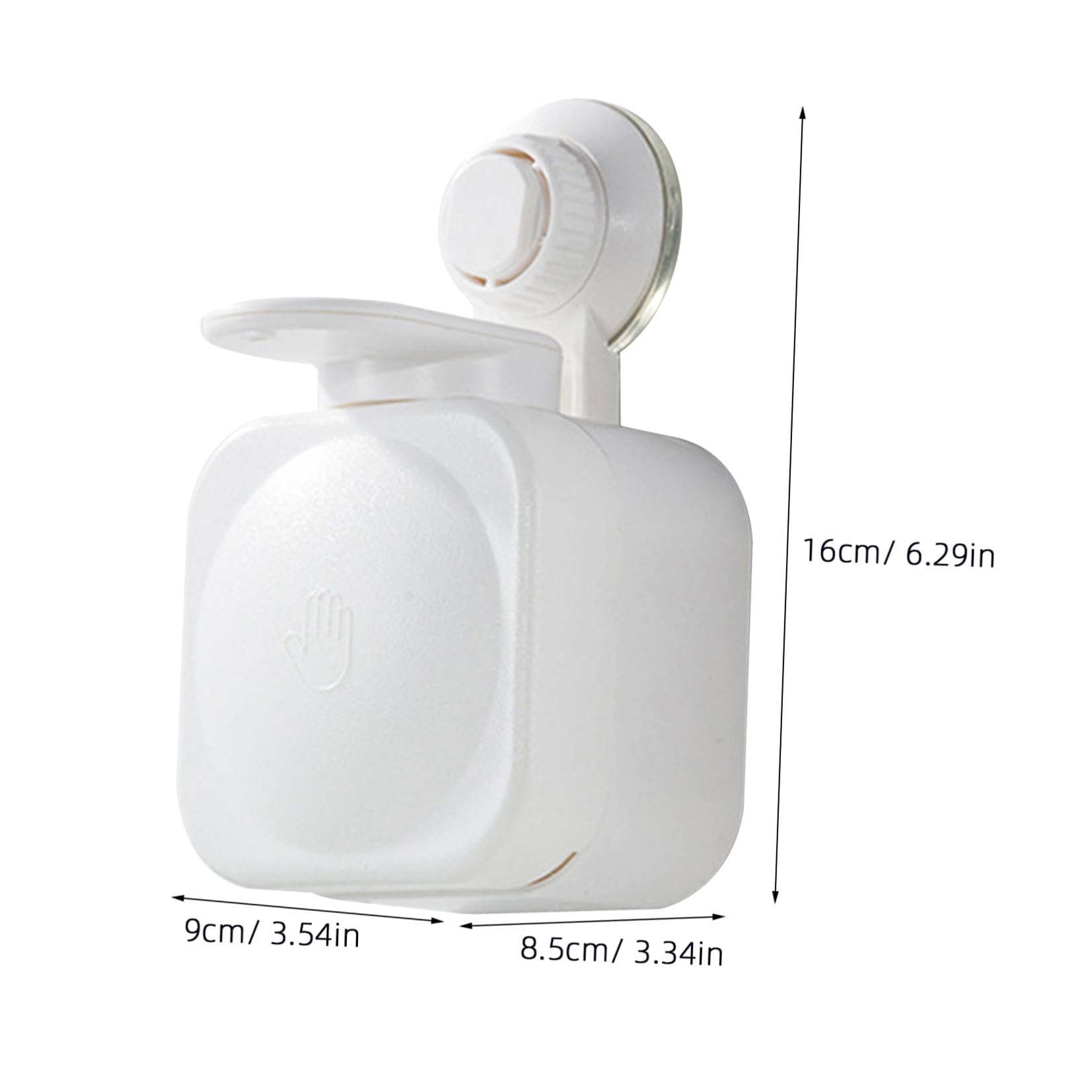 NUOBESTY Dispensador de Jabón Montado Pared con Ventosa Recargable Taladro para Baño y Cocina Capacidad y Fácil Uso para Ducha y Lavado de Manos
