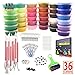 Sthabt - 36 Colors Air Dry Clay for Kids Ultra Light DIY Doll Making Craft Dough Kit with Modeling Tools Keychain Cellphone Strap Fun Gift (137pcs)