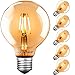 Produktbild Led Leuchtmittel E27 Warmweiß, G80 Edison Vintage Glühbirne E27 4W led birne Dekorative Antike LED Glühlampe Ideal für Nostalgie und Retro Beleuchtung im Haus Café Bar - 6 Stück