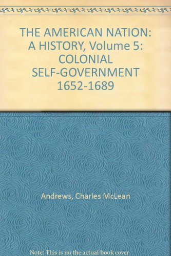 THE AMERICAN NATION: A HISTORY, Volume 5: COLON... B001PFE0H8 Book Cover
