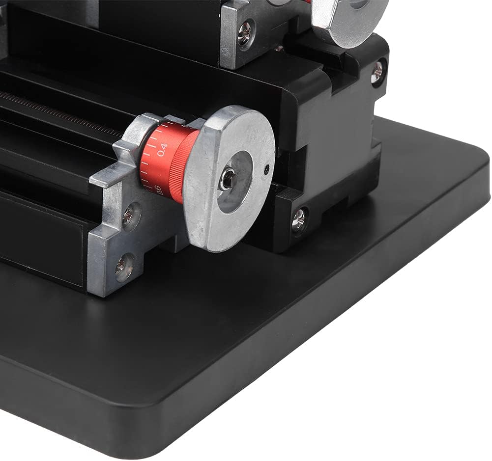 Metal Lathe Mini High Power 60W for Wood Plastic Processing 12000rpm, with More Powerful Motor, Metal Material, Precision Scale Handwheel