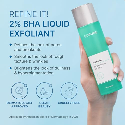 goPure Refine It 2% BHA Liquid Exfoliant – Pore refining, texture smoothing, complexion correcting, infused with nourishing fruit extracts, safe for all skin types - Thumbnail 3